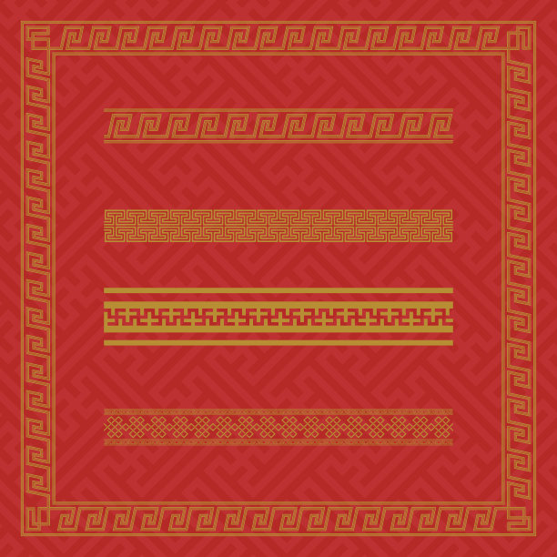 中国古典东方装饰框复古边框艺术装饰图片下载