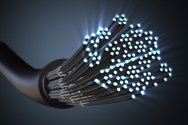 光纤线缆。3 d渲染插图。图片下载