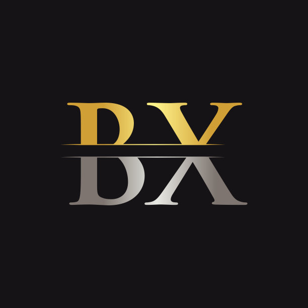 首字母BX标志与创意现代商业排版向量模板。创意抽象字母BX标志设计图片下载