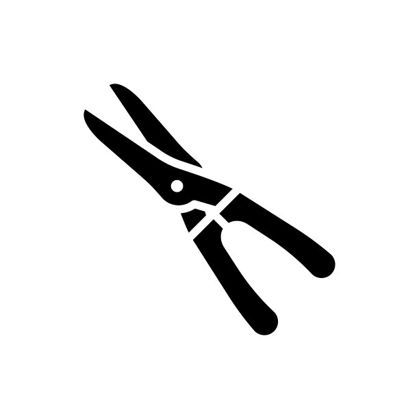 切割器矢量图标字形风格插图图片下载