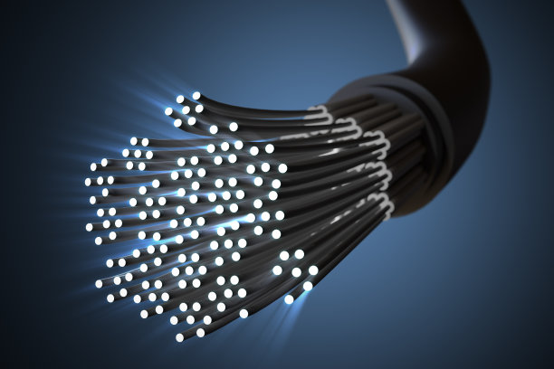 光纤线缆。3 d渲染插图。图片下载