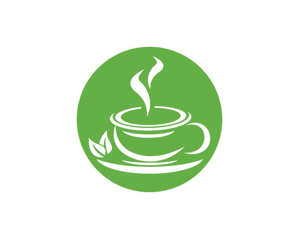 绿茶矢量标志插图图片下载