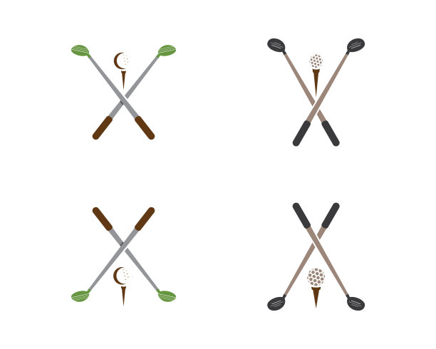 高尔夫符号矢量图标图片下载