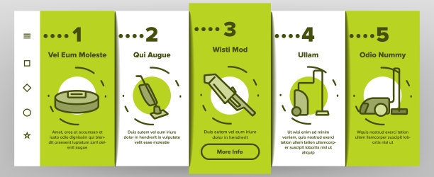 吸尘器设备上载图标设置矢量图片下载