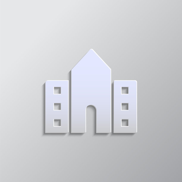 学校，建筑，大学论文风格，iocn。灰色矢量背景图片下载