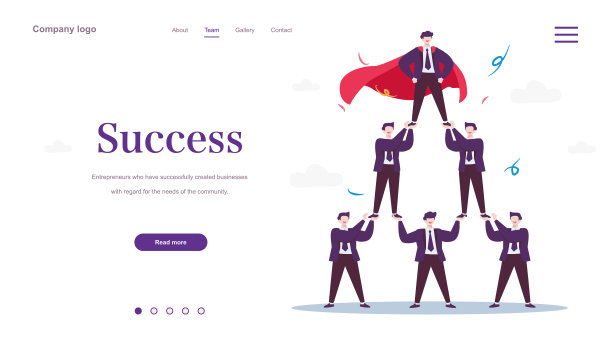 成功的梦幻团队，业务拓展和金字塔团队。成功的商业理念素材图片