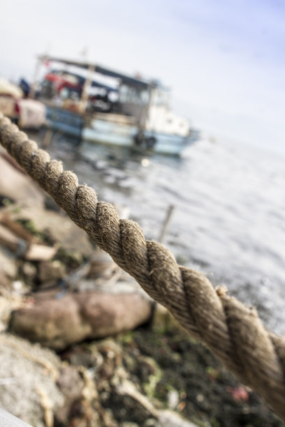 渔船及绳索图片下载