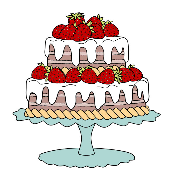 蛋糕和草莓图片下载