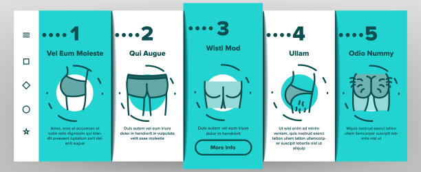 臀部人体部分加载图标设置矢量图片下载