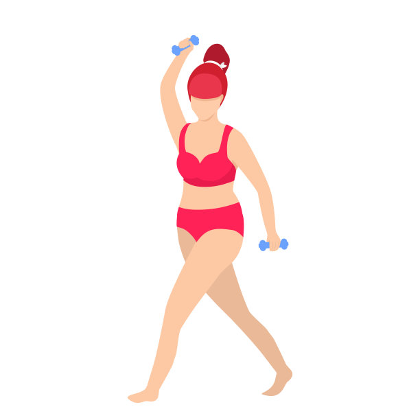 用哑铃在白色上训练图片下载