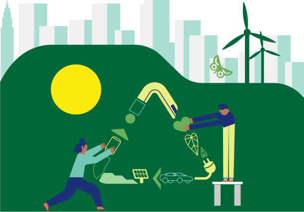 智能城市。可持续发展的世界素材图片