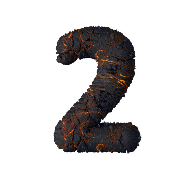 熔岩字母3d插图图片下载