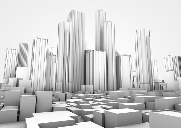 白色城市图片下载