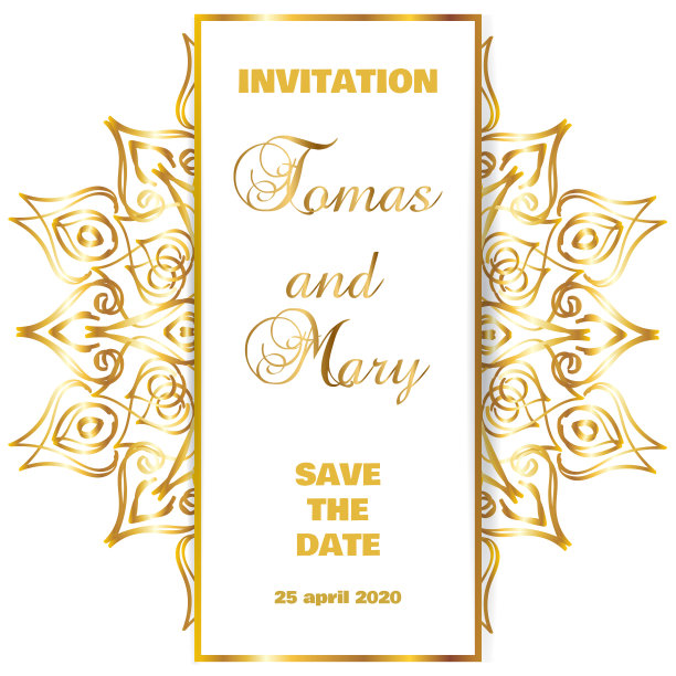 复古金线奢华婚礼背景图片下载