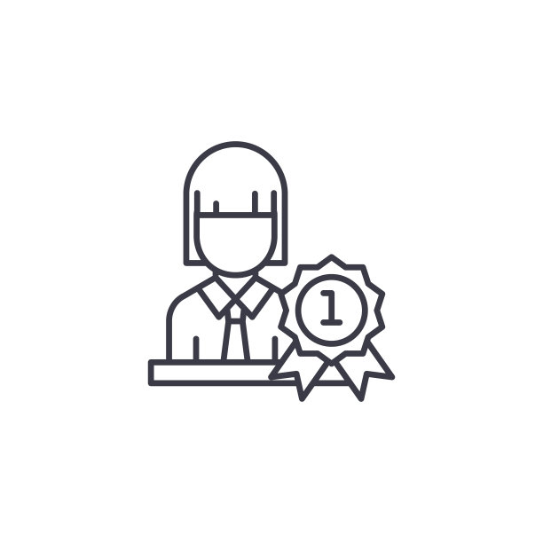 商人奖励线性图标概念。商人奖励线矢量符号、符号、插图。图片下载