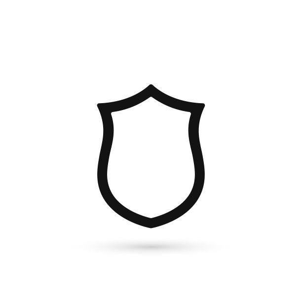 盾矢量图标。安全标志。保护孤立轮廓标志图片下载