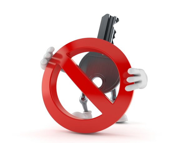 带有禁止标志的钥匙字符图片下载