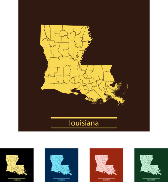 路易斯安那州地图图片下载