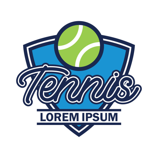 网球场徽章矢量图图片下载