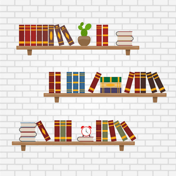 书架。矢量插图。图片下载