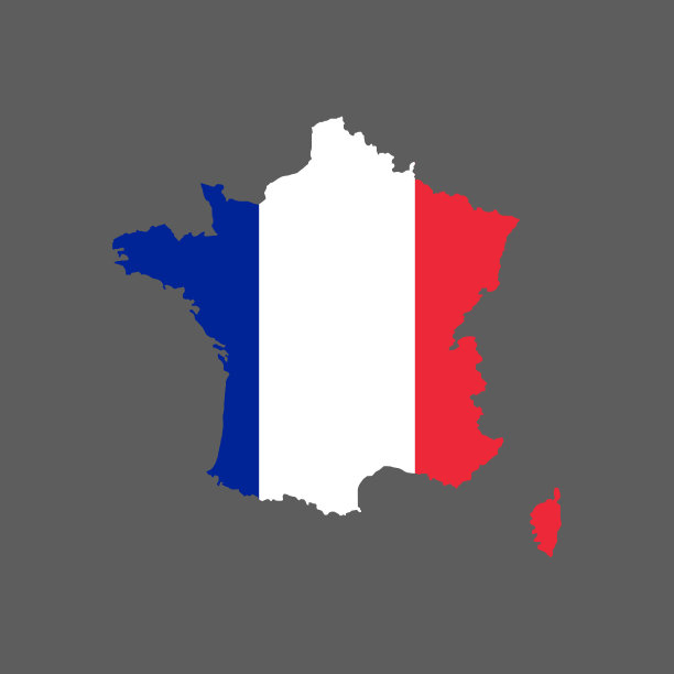 法国国旗和地图图片下载