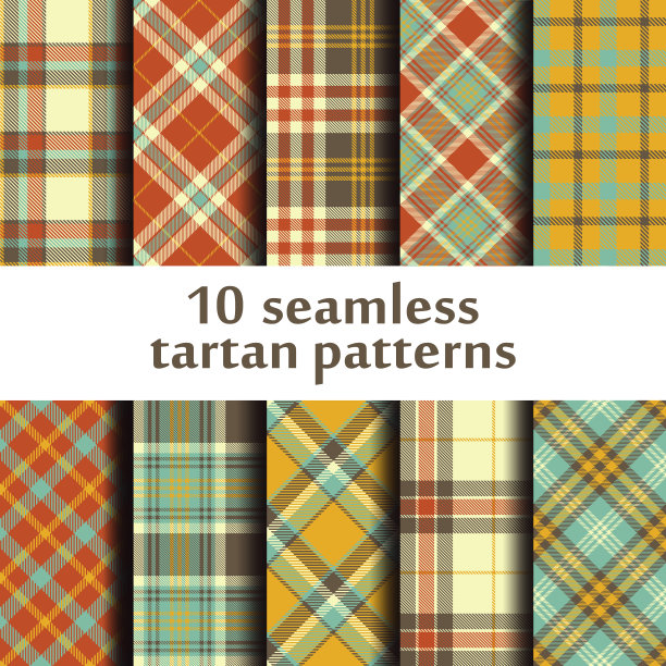 一套无缝格子图案图片下载