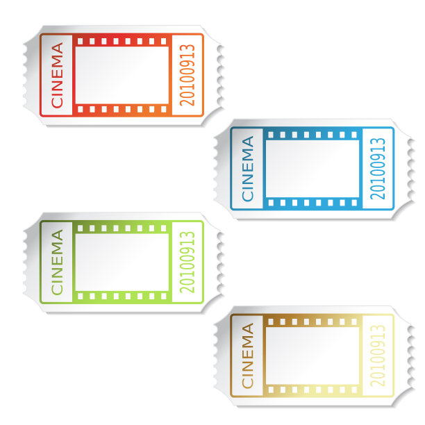 矢量门票，音乐会请柬，演出，优惠券，入场票，标签入场，入场图片下载