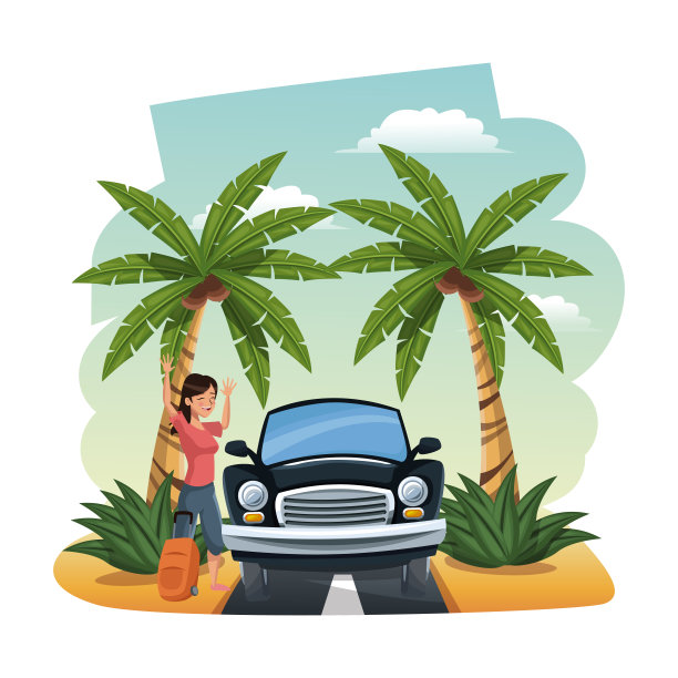 海滩和夏季漫画图片下载