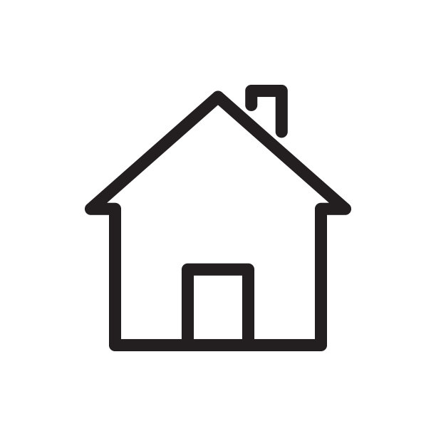 房屋图标，建筑物图标，轮廓粗体，粗线条样式，4px笔触圆角图片下载