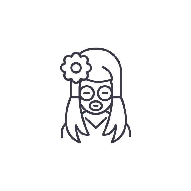 遮罩线性图标的概念。掩码线矢量符号、符号、插图。图片下载