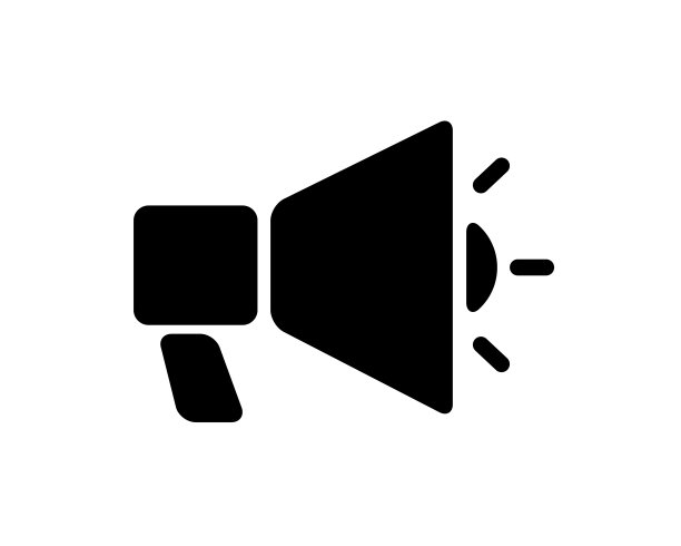 扩音器营销成功图标插画设计，字形风格设计图片下载