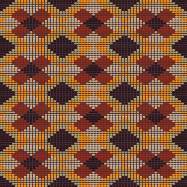 墨西哥珠图案。抽象的无缝模式。图片下载