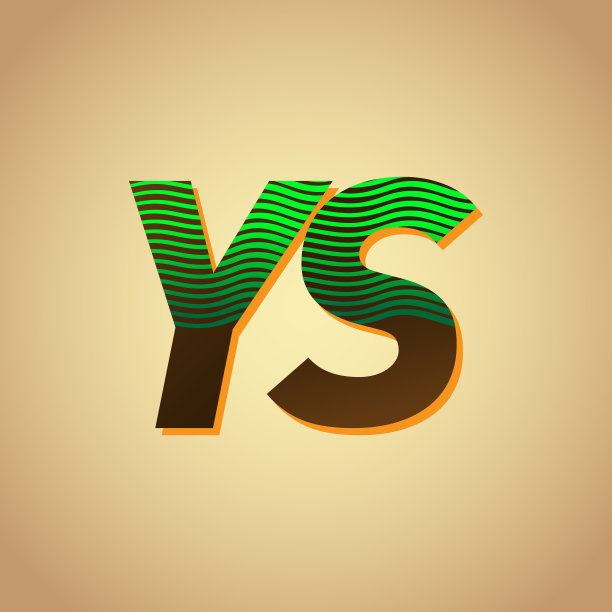 首字母铅字，颜色为绿色和棕色，带有条纹图片下载