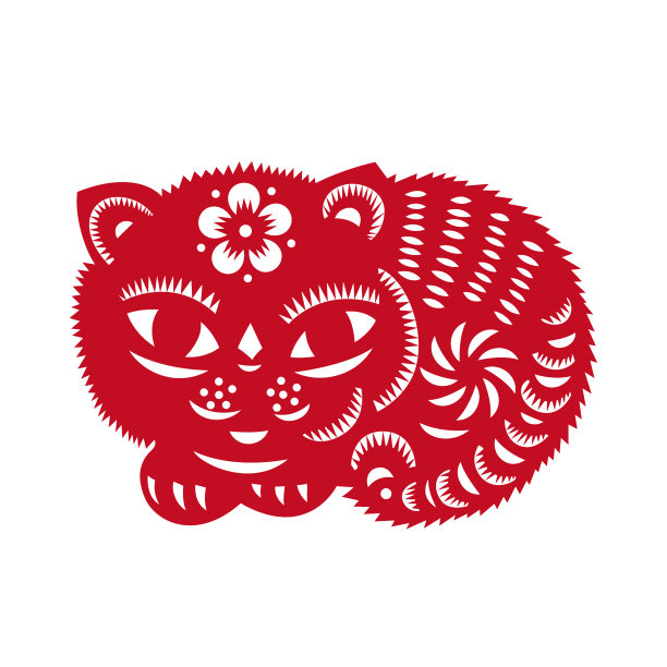 猫(中国传统剪纸艺术)图片下载