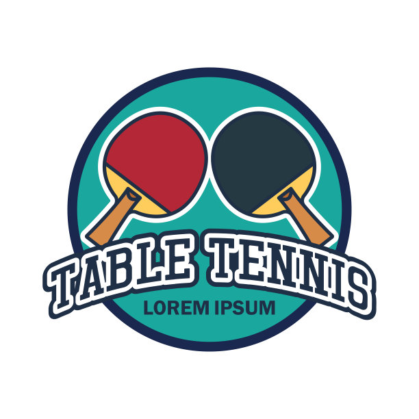 乒乓球/乒乓球标志，矢量插图图片下载