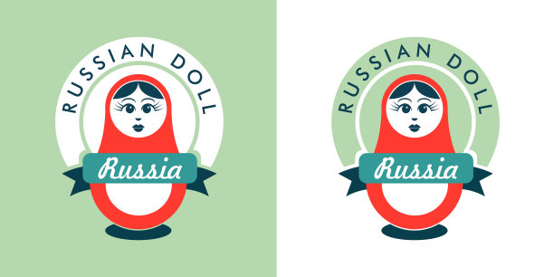 嵌套娃娃。俄罗斯国家的洋娃娃。象征图片下载