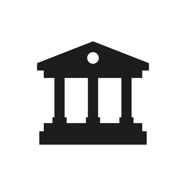 大学，平面图标孤立在白色背景图片下载