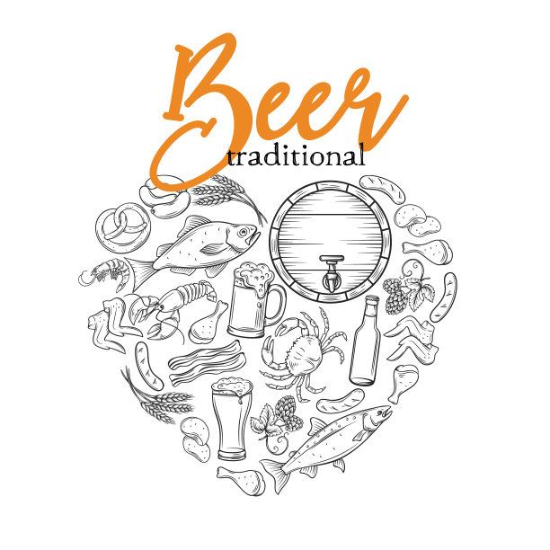 横幅啤酒形心图片下载