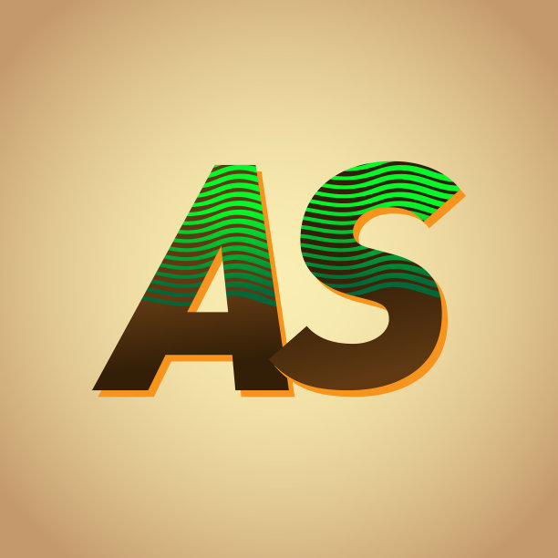 首字母标识的颜色绿色和棕色与条纹的组合图片下载