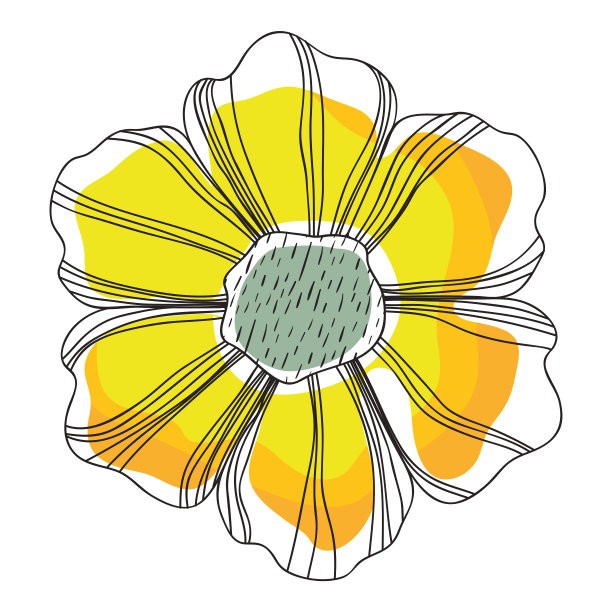 美丽的花朵装饰图标图片下载