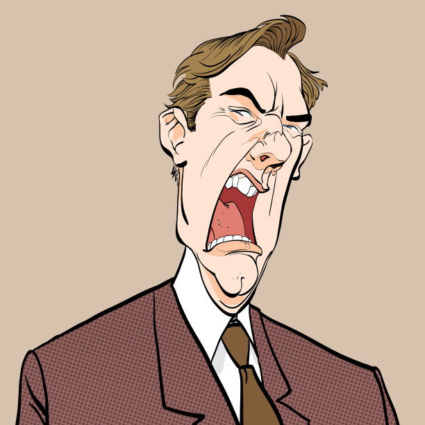 尖叫的人。愤怒的老板。生气的政治家。生气的人。愤怒的男人图片下载