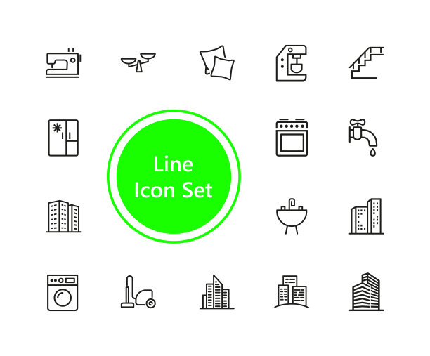 房子和工具图标集图片下载