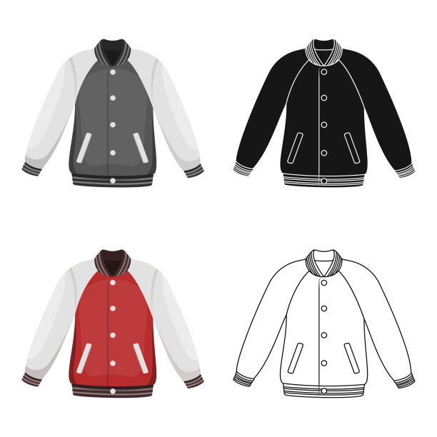 统一的棒球夹克。棒球单图标在卡通风格矢量符号股票插图web。图片下载
