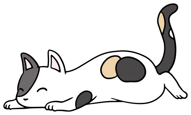 跌落的猫的矢量插图图片下载