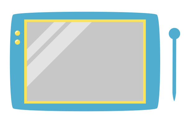 小学生平板电脑插图图片下载