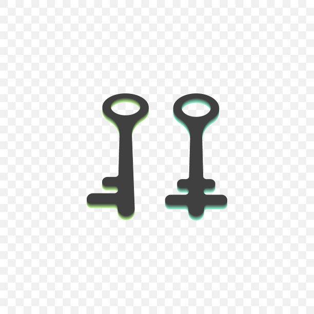 键的抽象图像。矢量插图上透明的背景图片下载