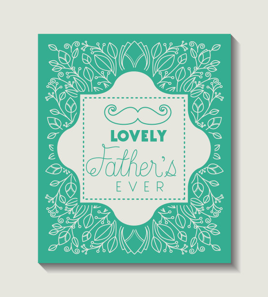 有胡子的父亲节贺卡图片下载