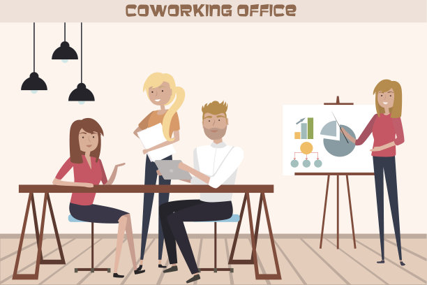 有创造力的人在一起工作在共同的工作办公室素材图片