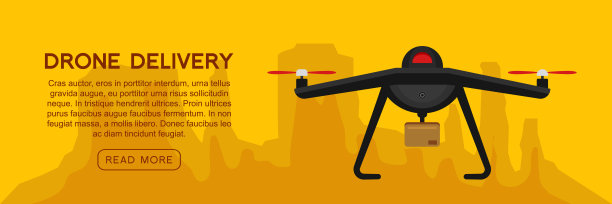 现代无人机卡和遥控。视频，照片和交付。科学和技术。空中装有摄像头的无线电机器人。创新系统。背景或海报图片下载