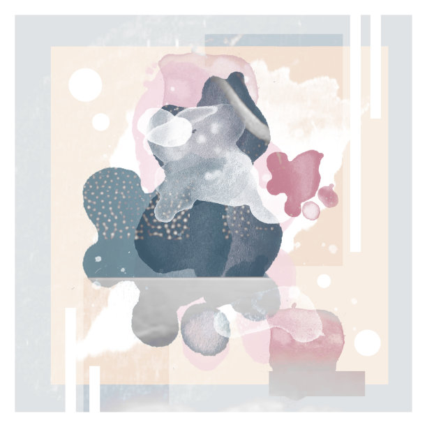 彩色抽象水彩插图-背景/墙纸图片下载